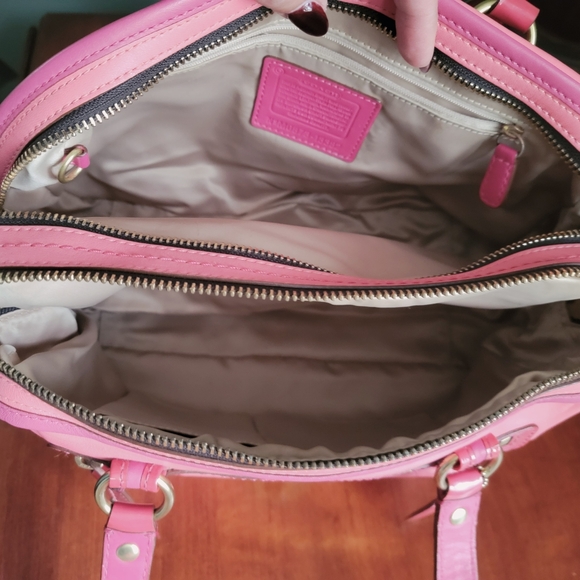 Coach 13382 Bonnie Satchel Pink Colorblock Leather Shoulder Bag Y2K - Picture 15 of 16